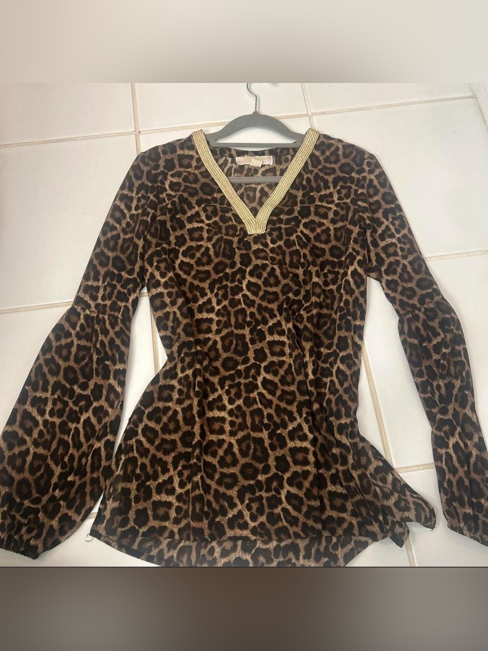 michael kors leopard print longsleeve
